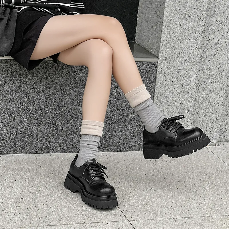 Chi Wolf Derby Shoes Low-Top Casual Shoes Unisex Black-10
