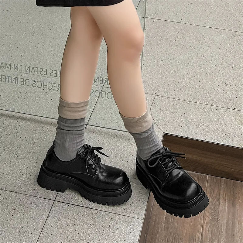 Chi Wolf Derby Shoes Low-Top Casual Shoes Unisex Black-12