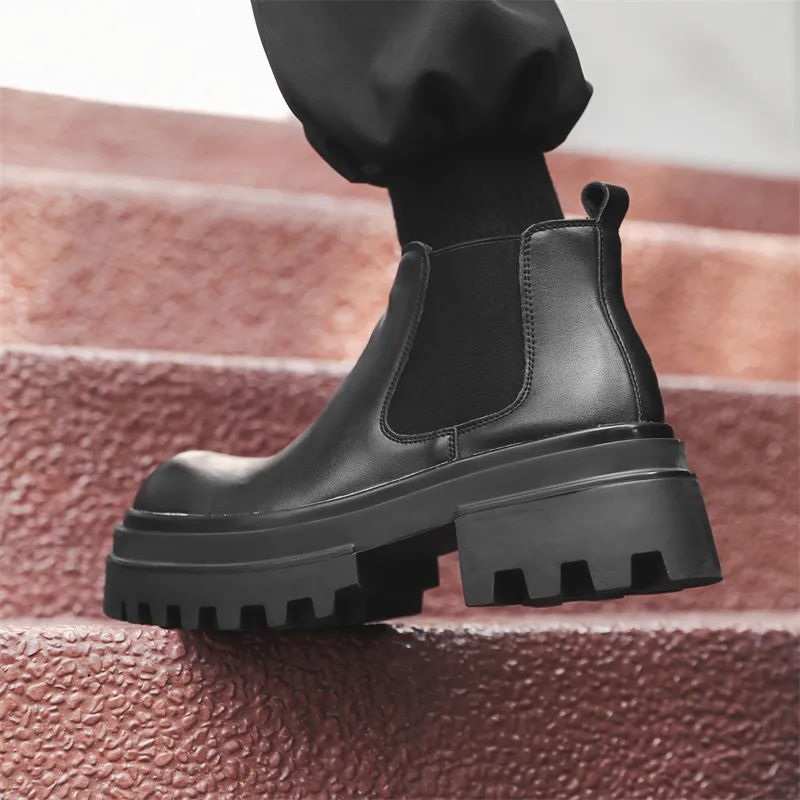Chi Wolf Chelsea Boots Men's Black-3