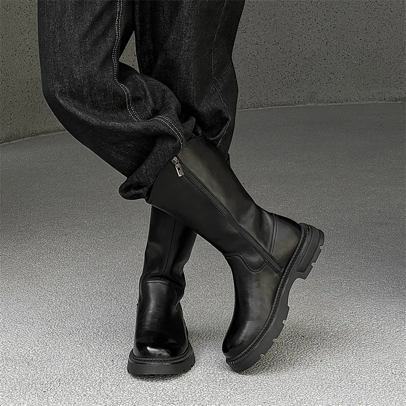 Chi Wolf Ankle Boots Men's Black-3