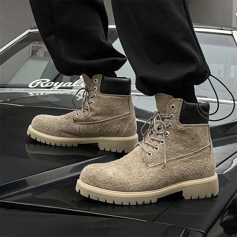 Chi Wolf Short Martin Boot Men's Khaki-3