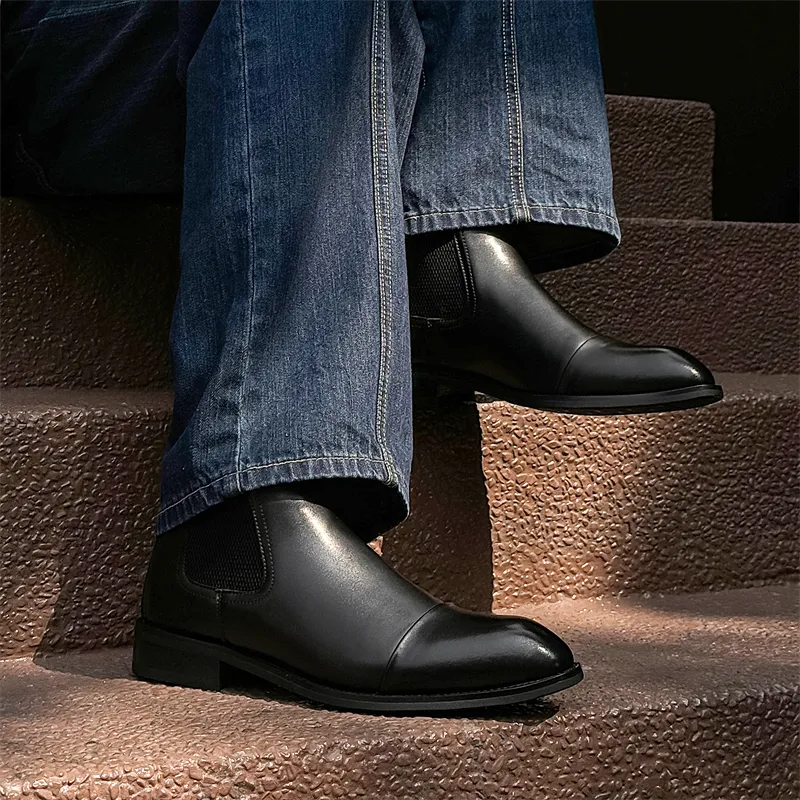 Chi Wolf Short Chelsea Boots Men's-2