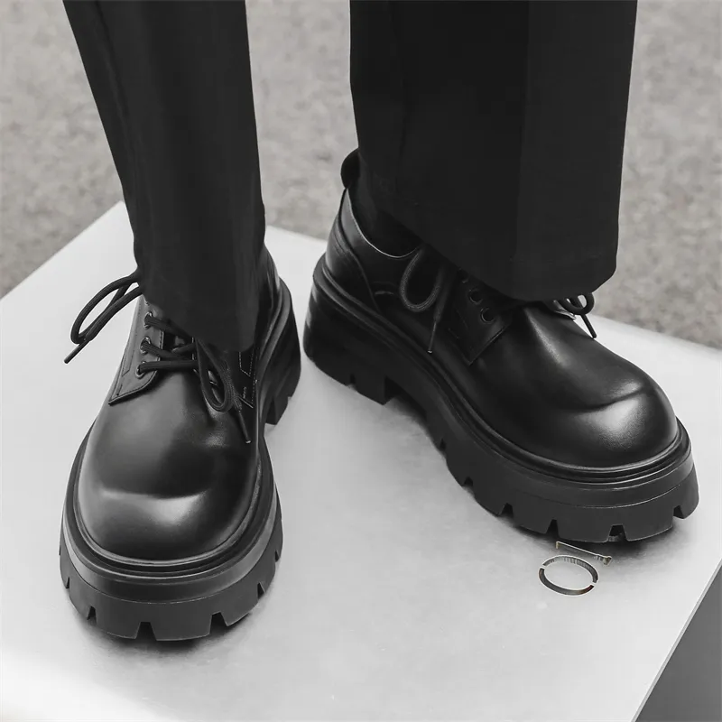 Chi Wolf Derby Shoes Casual Shoes Men's Black-2
