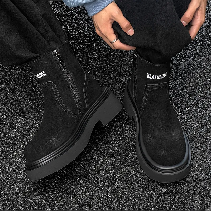 Chi Wolf Ankle Boots Men Yellow/Black-10
