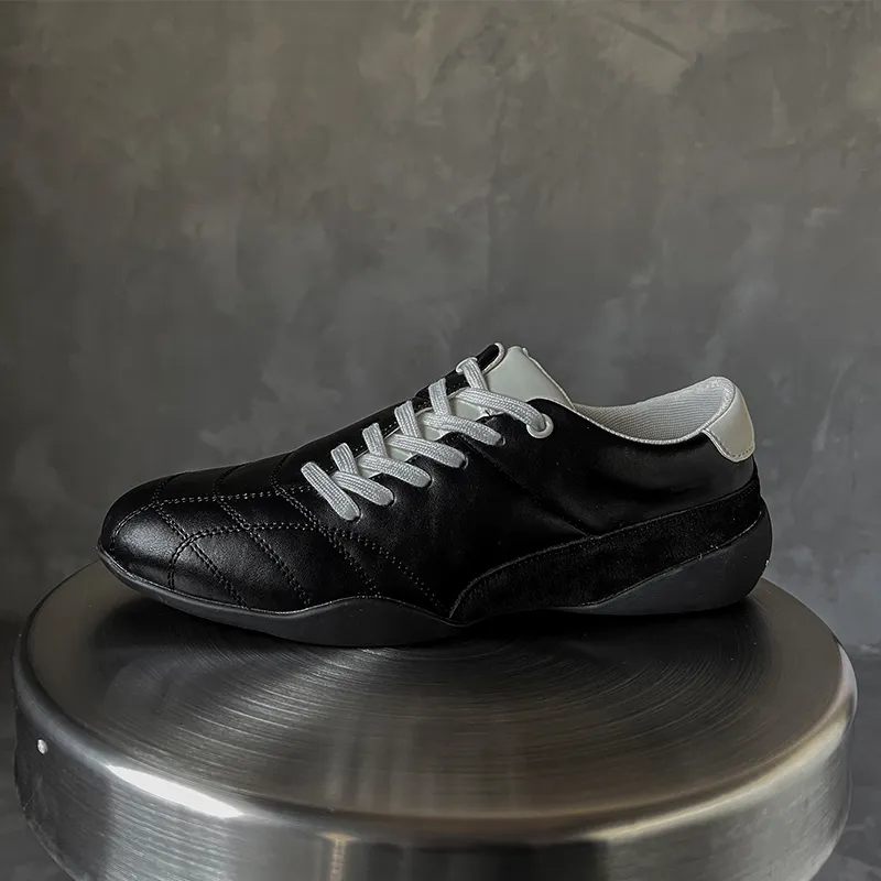 Chi Wolf German Army Trainers Low Top Casual Shoes Unisex Black-2