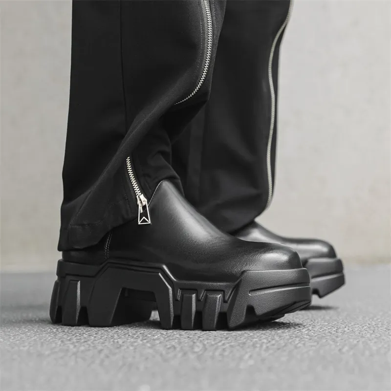 Chi Wolf Derby Shoes Casual Shoes Men's Black-4