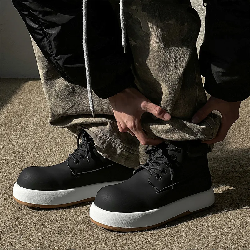 Chi Wolf Short Martin Boot Men's Black-2