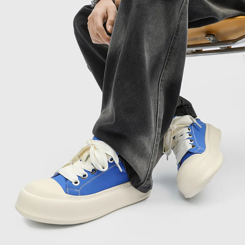 Chi Wolf Breathable Height Increase Low Top Canvas Shoes Unisex-26