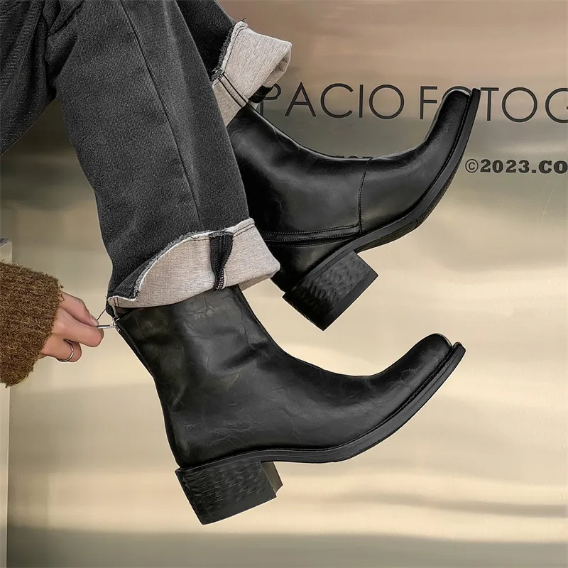 Chi Wolf Ankle Boots Unisex Black-6