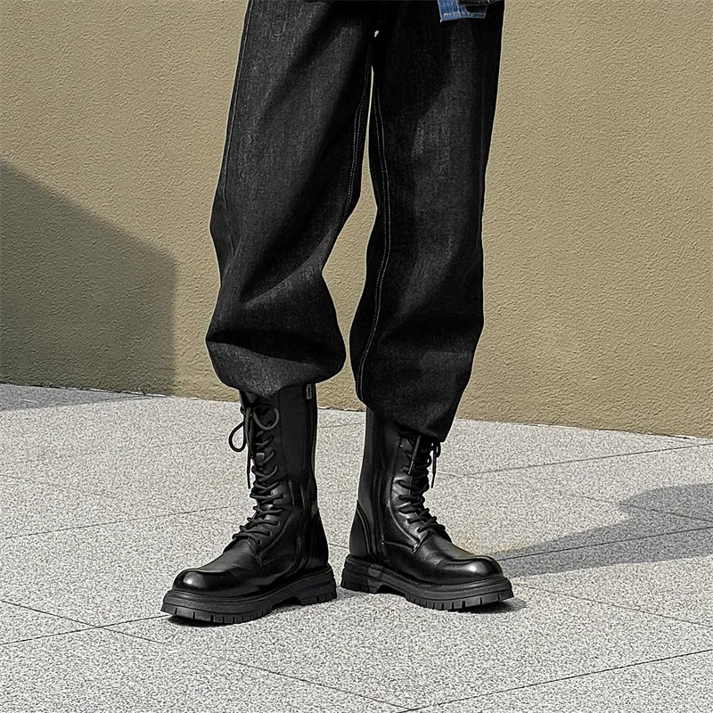 Chi Wolf Ankle Boots Men's Black-6