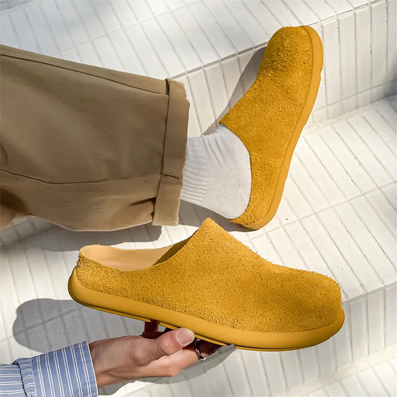 Chi Wolf Rubber Sole Closed Toe Slippers Men's-24