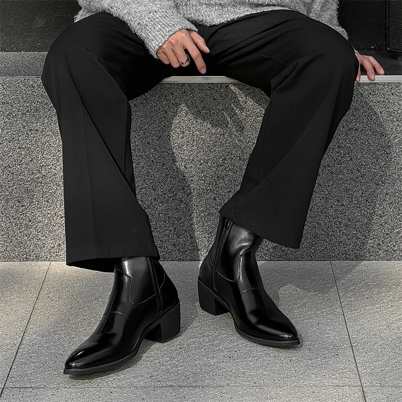 Chi Wolf Ankle Boots Men Black-4