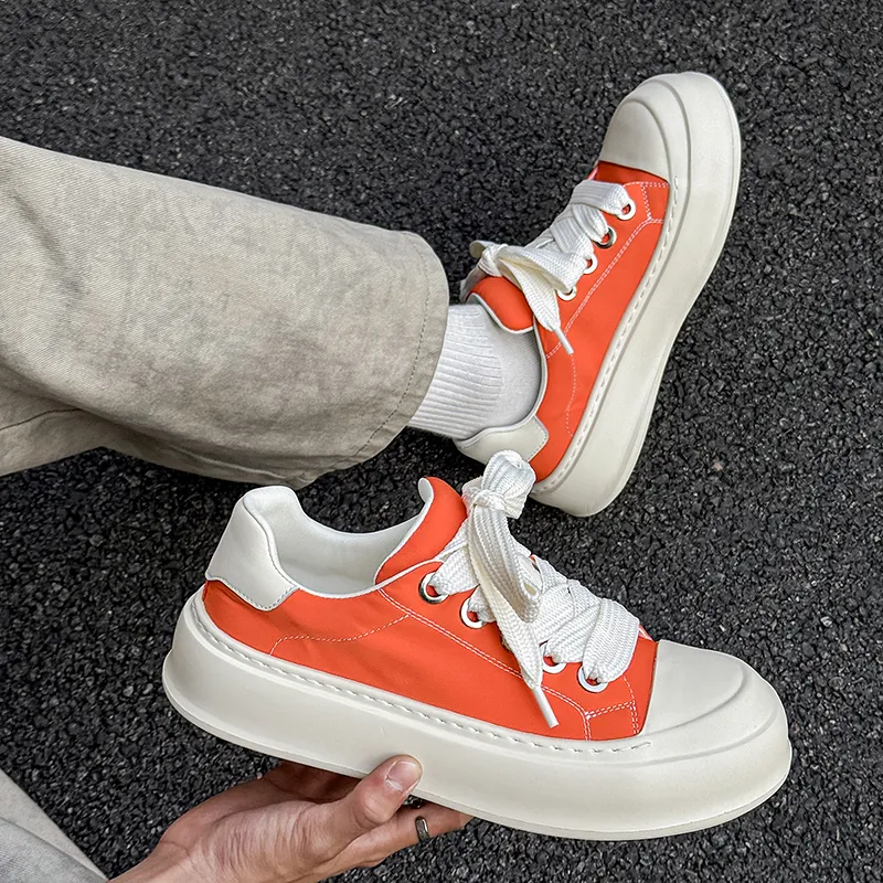 Chi Wolf Breathable Height Increase Low Top Canvas Shoes Unisex-50