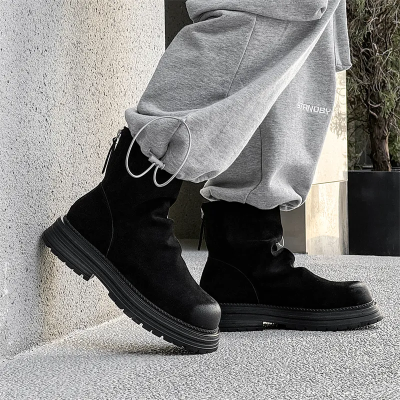 Chi Wolf Ankle Boots Unisex Black/Yellow/Green-4