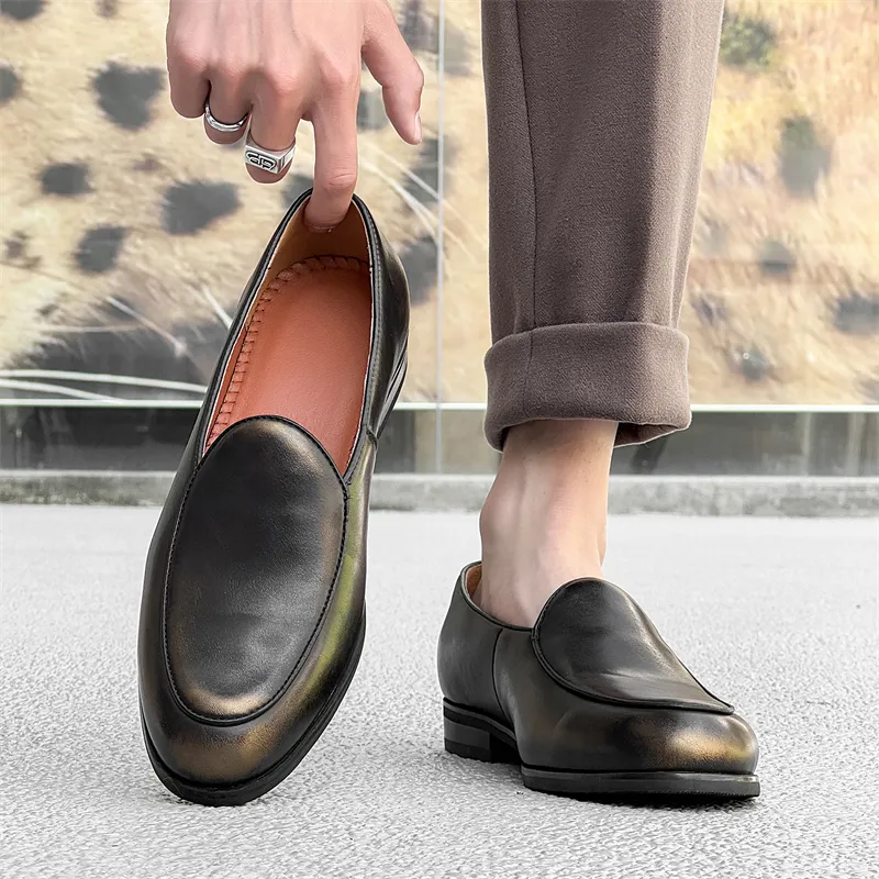Chi Wolf Loafers Men Black/Brown/Gold/Purple-17