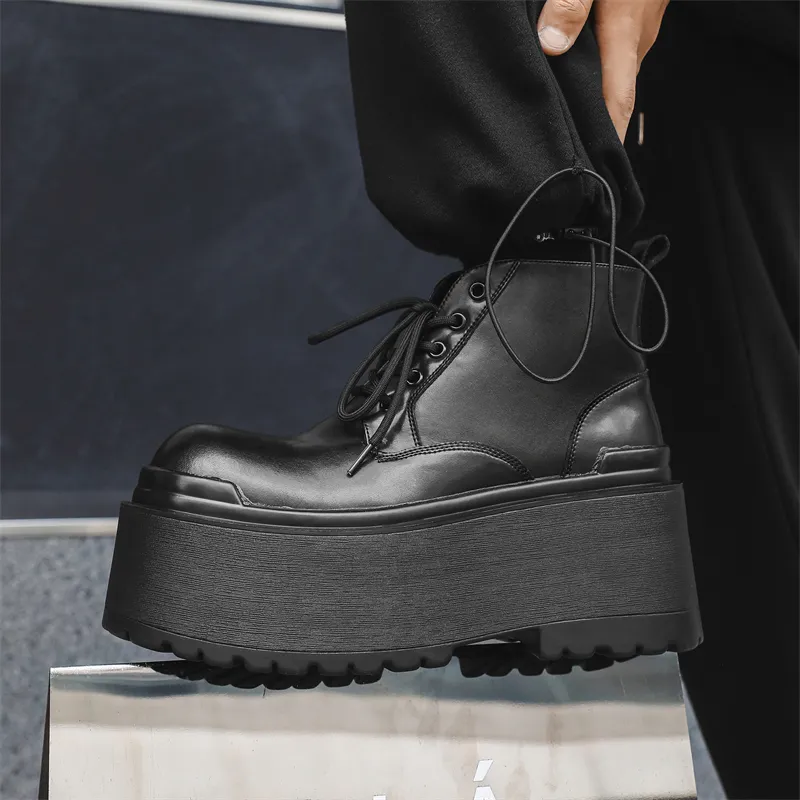 Chi Wolf Ankle Boots Men's Black-5