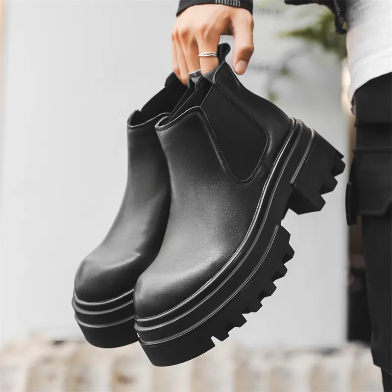 Chi Wolf Chelsea Boots Men's Black-2