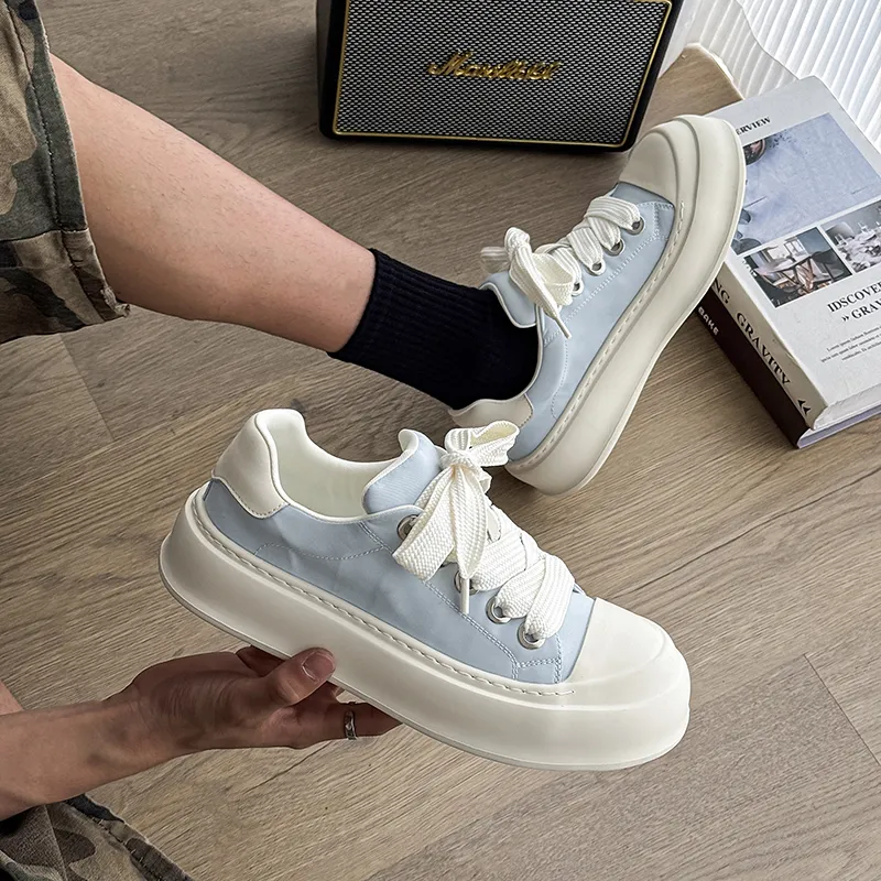 Chi Wolf Breathable Height Increase Low Top Canvas Shoes Unisex-44