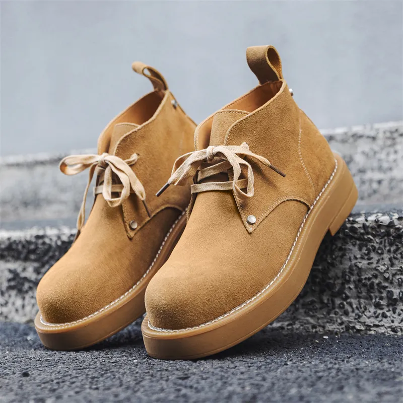 Chi Wolf Ankle Boots Men's Yellow-12