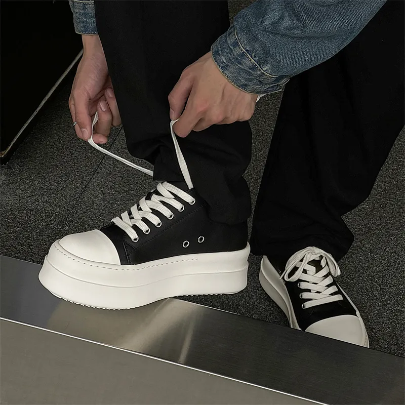 Chi Wolf Low Top Skateboard Shoes Men's Black-2