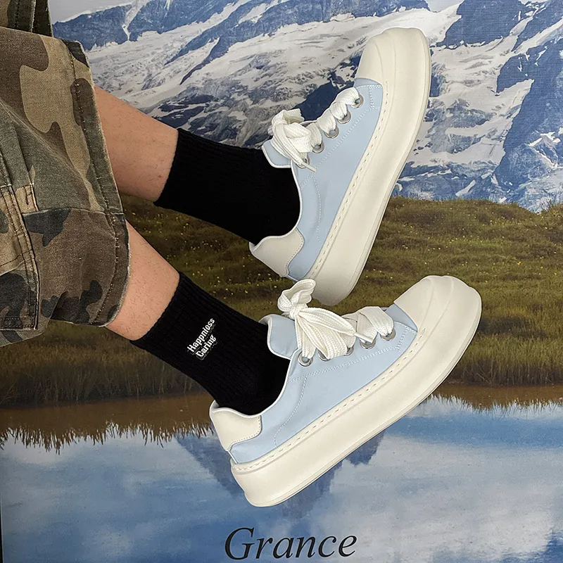 Chi Wolf Breathable Height Increase Low Top Canvas Shoes Unisex-46