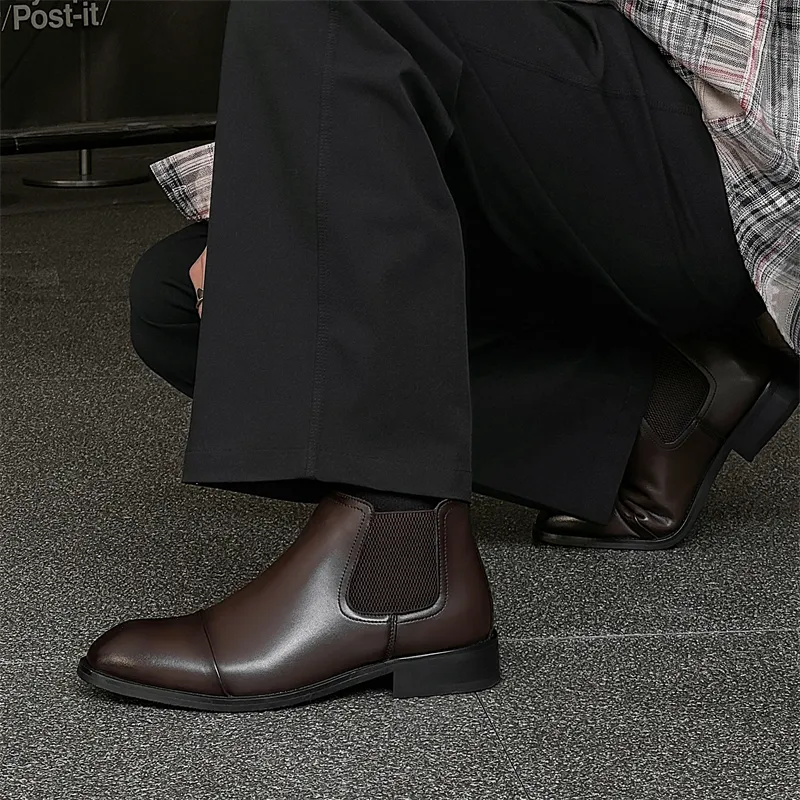 Chi Wolf Short Chelsea Boots Men's-10