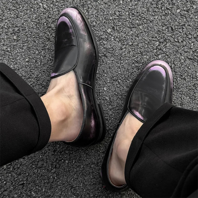 Chi Wolf Loafers Men Black/Brown/Gold/Purple-27