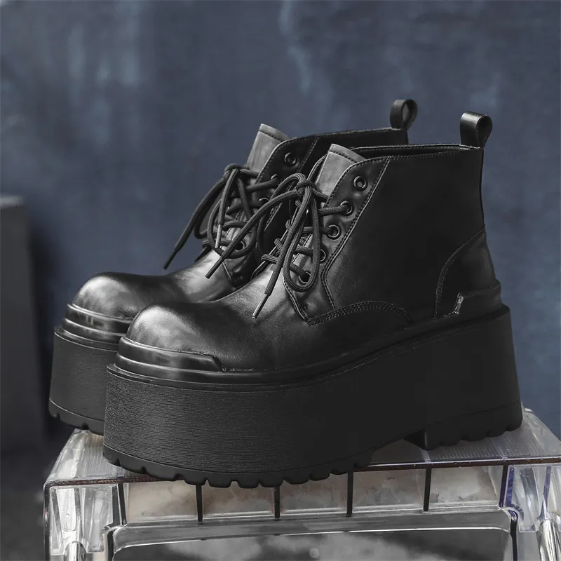Chi Wolf Ankle Boots Men's Black-9