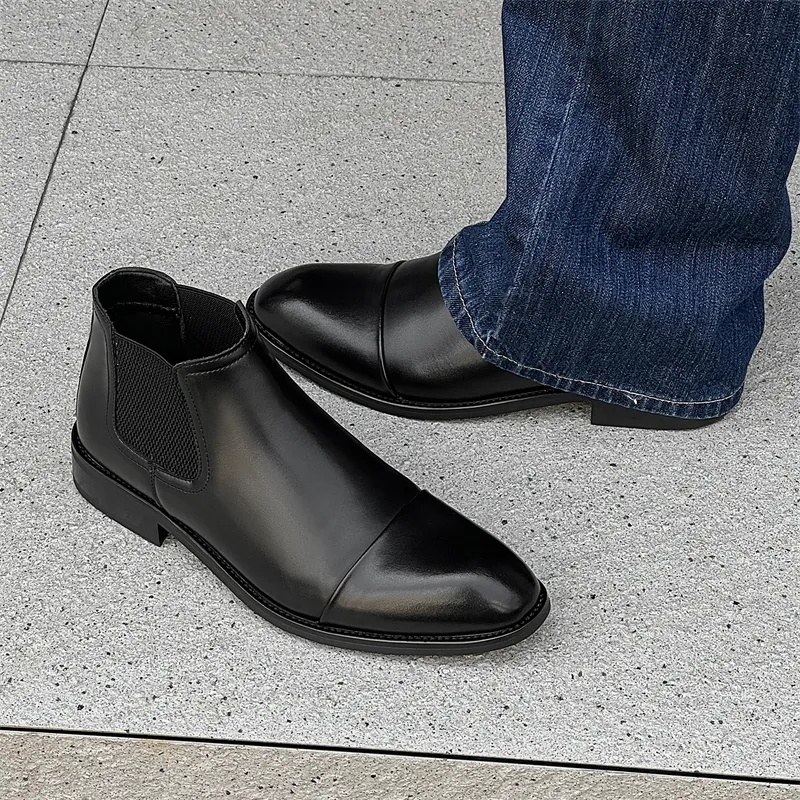Chi Wolf Short Chelsea Boots Men's-6
