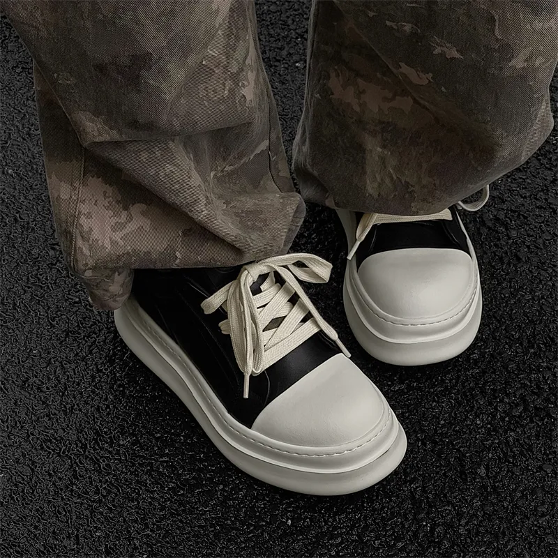 Chi Wolf Low Top Skateboard Shoes Men's Black-2