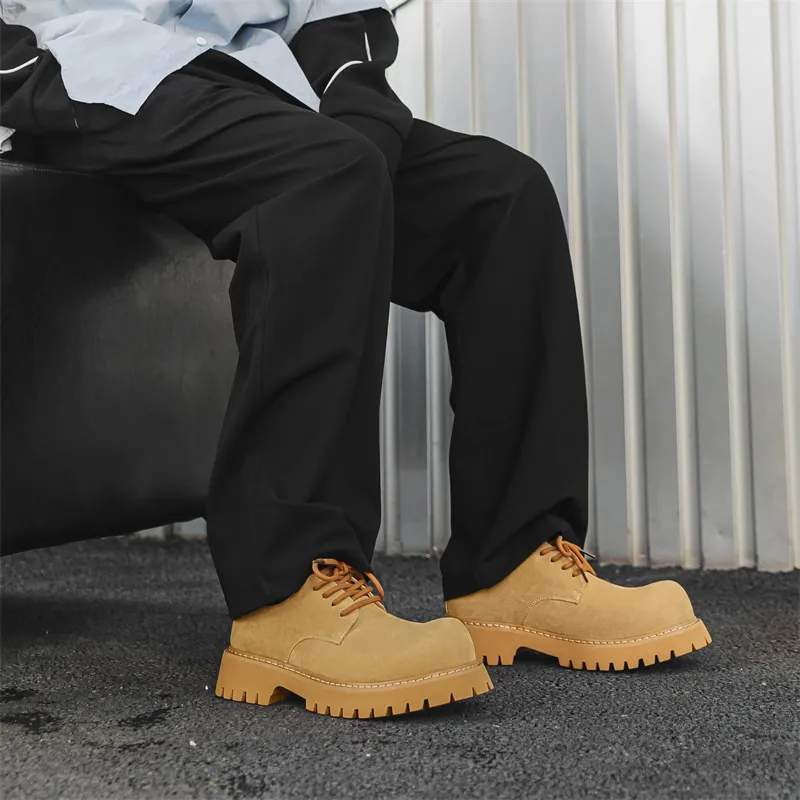 Chi Wolf Men's Casual Shoes Men Low Top Black/Yellow/Apricot-16