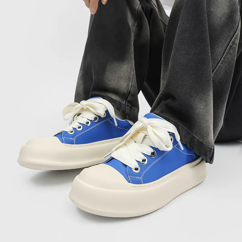 Chi Wolf Breathable Height Increase Low Top Canvas Shoes Unisex-24