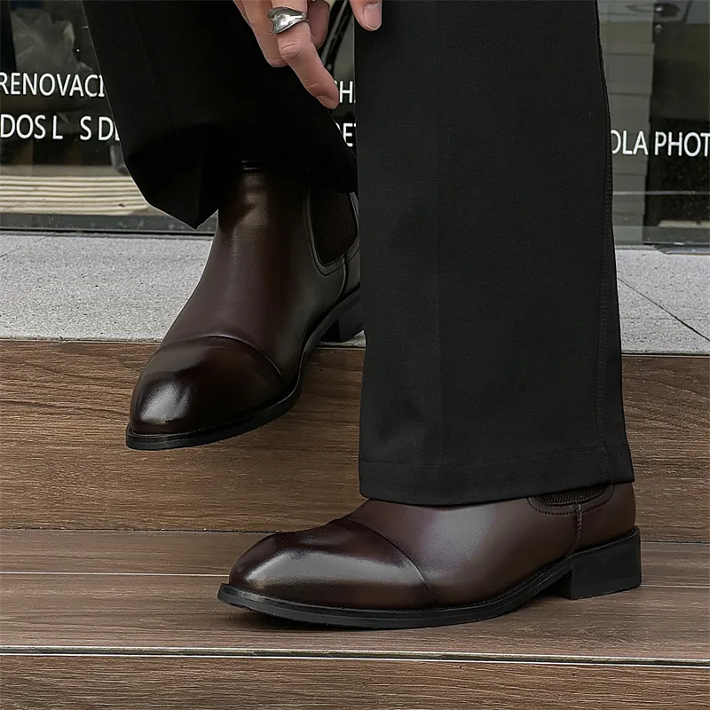Chi Wolf Short Chelsea Boots Men's-12