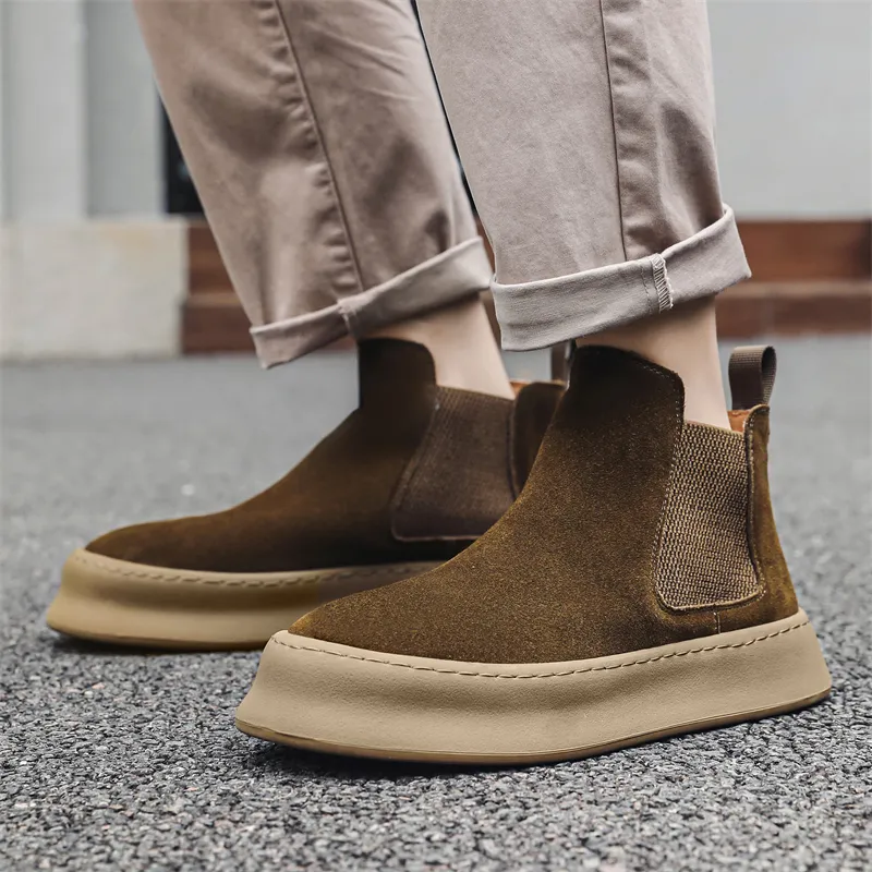 Chi Wolf Short Chelsea Boots Men's-7
