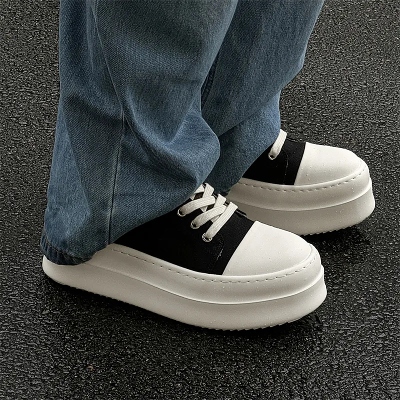 Chi Wolf Low Top Skateboard Shoes Men's Black-2