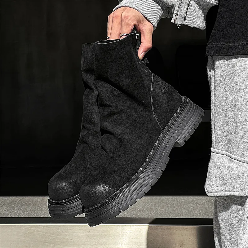 Chi Wolf Ankle Boots Unisex Black/Yellow/Green-2