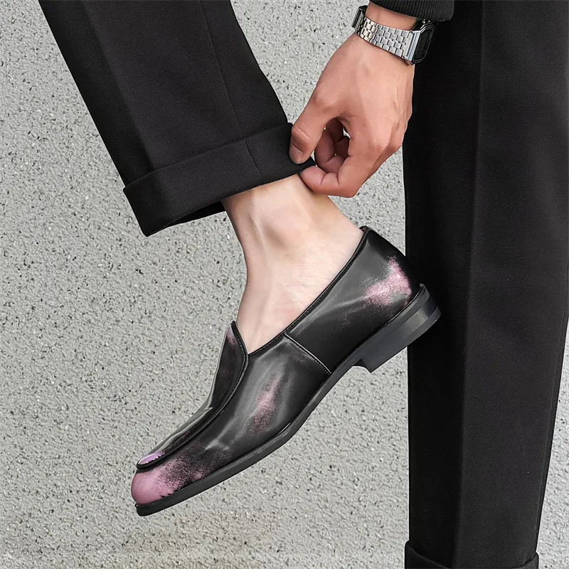 Chi Wolf Loafers Men Black/Brown/Gold/Purple-25