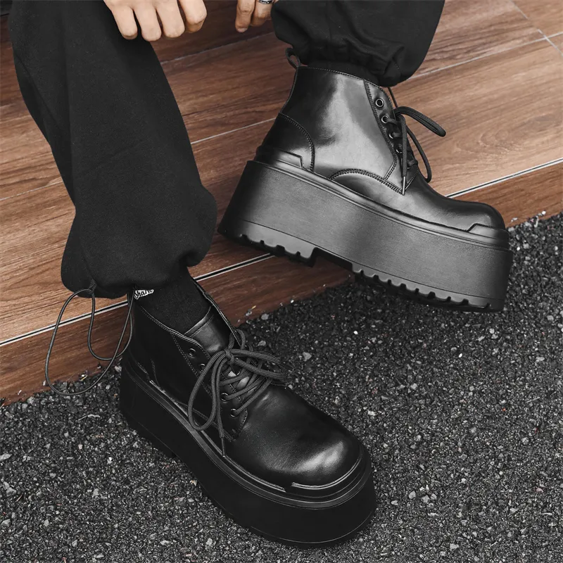 Chi Wolf Ankle Boots Men's Black-4