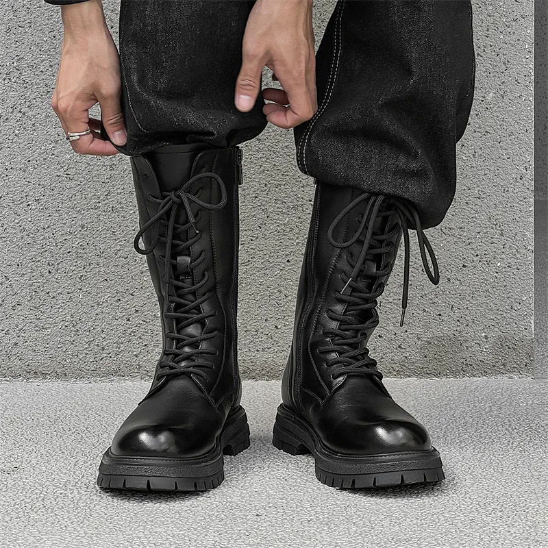 Chi Wolf Ankle Boots Men's Black-4