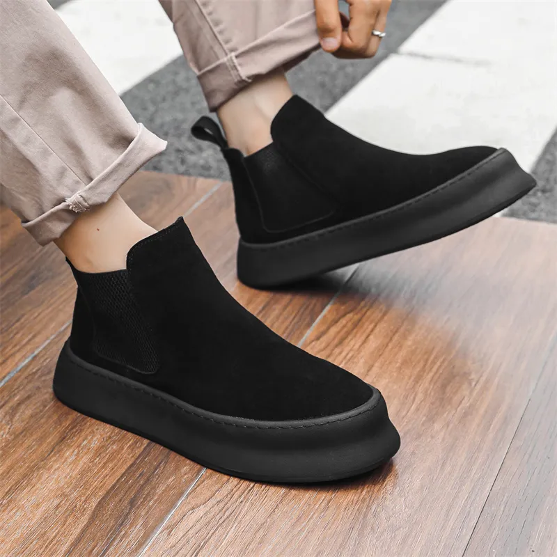 Chi Wolf Short Chelsea Boots Men's-2