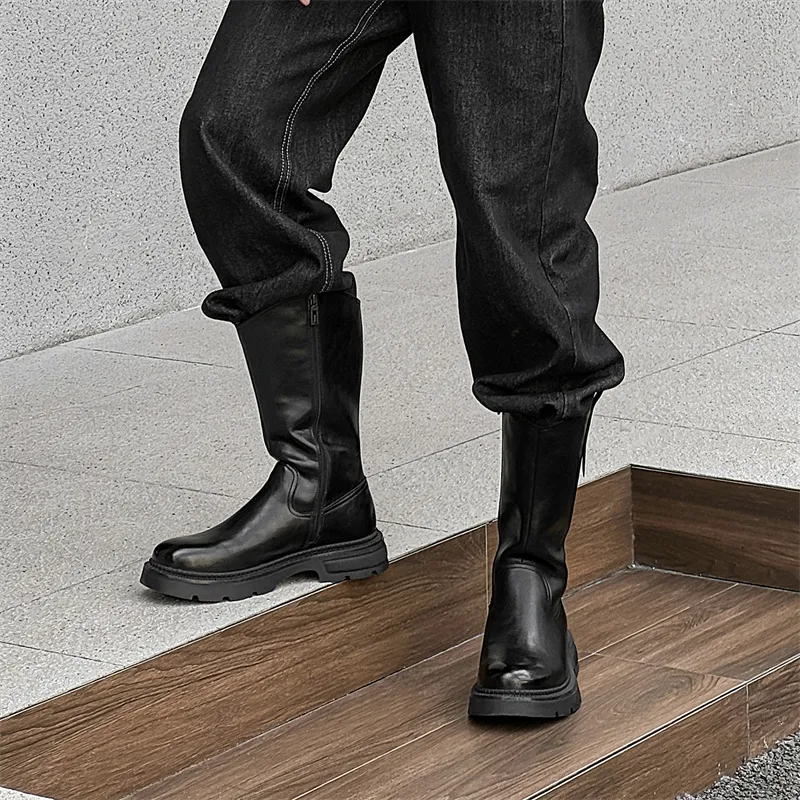 Chi Wolf Ankle Boots Men's Black-4