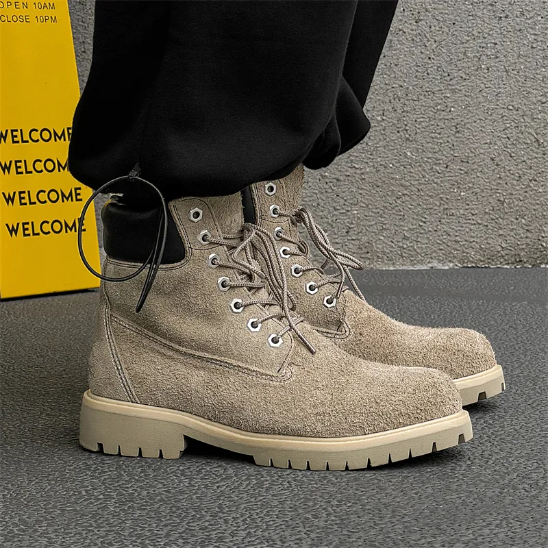Chi Wolf Short Martin Boot Men's Khaki-2