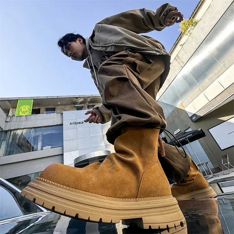 Chi Wolf Ankle Boots Unisex Black/Yellow/Green-11