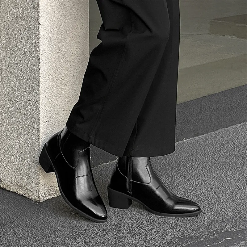 Chi Wolf Ankle Boots Men Black-6