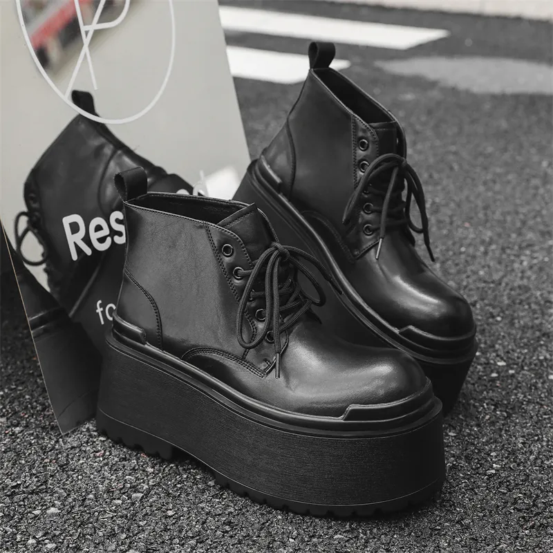 Chi Wolf Ankle Boots Men's Black-7