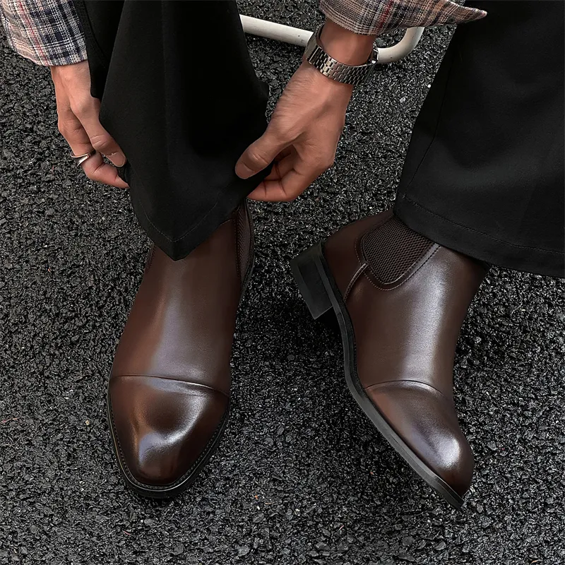 Chi Wolf Short Chelsea Boots Men's-8