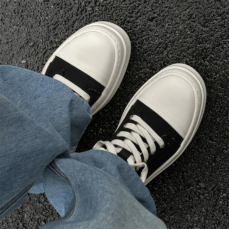 Chi Wolf Low Top Skateboard Shoes Men's Black-6