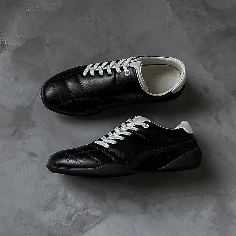 Chi Wolf German Army Trainers Low Top Casual Shoes Unisex Black-5