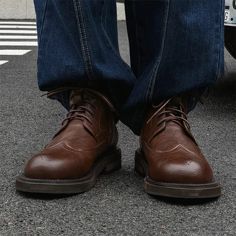Chi Wolf Ankle Boots Men Black/Brown-3
