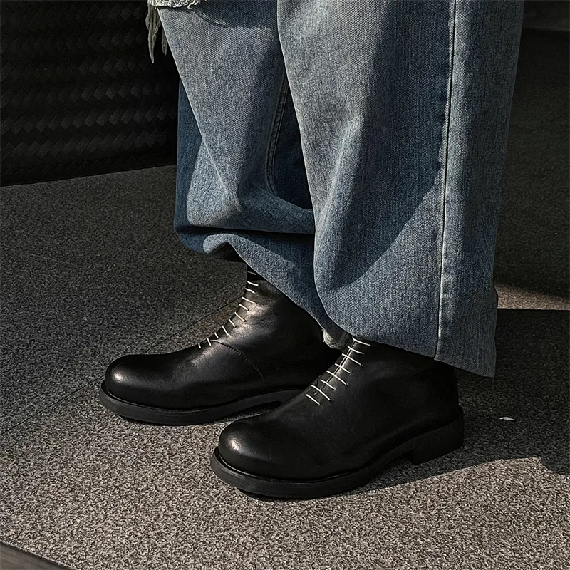 Chi Wolf Ankle Boots Men's Black-2